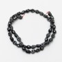 Hematite Beads Skull, diameter 6x8x6 mm±, length 40 cm± on thread