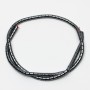 Hematite Beads Zigzag 4x5 mm on Thread, length 41 cm