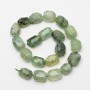 Prehnite Beads - Natural Stone, Multifaceted, 14×20 mm, ~39 cm strand on thread