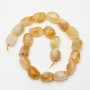 Citrine Beads, Natural Stone, Multisided (Faceted) 14×20 mm ±, 40 cm ± on a thread