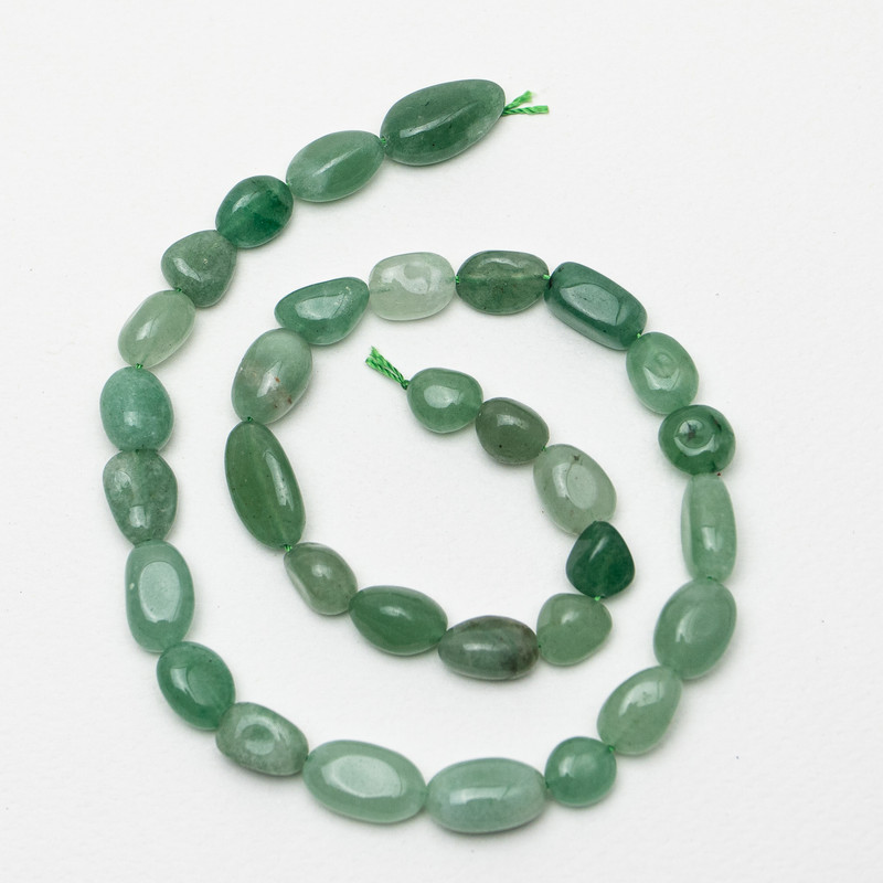 Jade Beads Natural Stone, faceted, 9x12 mm, length 39 inches ± on thread