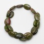 Jasper Hematite Heliodor Natural Stone Beads, Oval, 13×18×6 mm, 40 cm Length on Thread