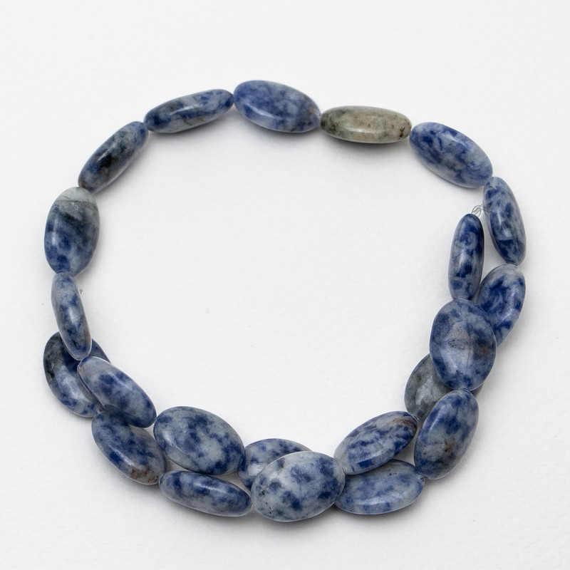 Sodalite Beads Natural Stone, Oval, 13×18×6mm, 40cm Strand