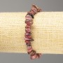 Rhodonite Bracelet with Natural Stone Chips, 7x3mm, length 18 cm (stretch)