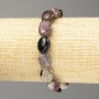 Natural Tourmaline Bead Bracelet, faceted beads 10x14 mm, stretch 18 cm