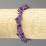 Amethyst Bracelet natural stone shard, diameter 10x5mm+-, length 18cm (stretch)