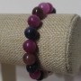 Bracelet Gemstones artificial smooth bead, diameter 10(±)mm, length 18cm (stretch)