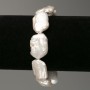 Baroque Pearl Bracelet, 'Petrol' Shade, 14×23 mm ±, Length 18 cm ± (stretch)