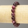 Bracelet Turmaline smooth bead, 10mm diameter ±, length 18cm (stretch)