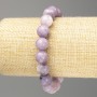 Bracelet Lepidolite (artificial acrylic) smooth beads, diameter 10.5mm±, length 18cm (stretch)