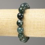 Jasper Bracelet Green, Smooth Bead, 12mm Diameter, 18cm Length (Stretch)