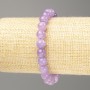 Amethyst Bracelet (artificially tinted quartz) smooth beads, diameter 8mm±, length 18cm (stretch)