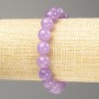 Bracelet Amethyst (loose Stone Tuned Quartz) smooth bead, diameter 10mm±, length 18cm (stretch)