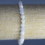 Morganite Bracelet, natural gemstone, faceted round beads 6mm diameter ±, length 18cm (stretch)