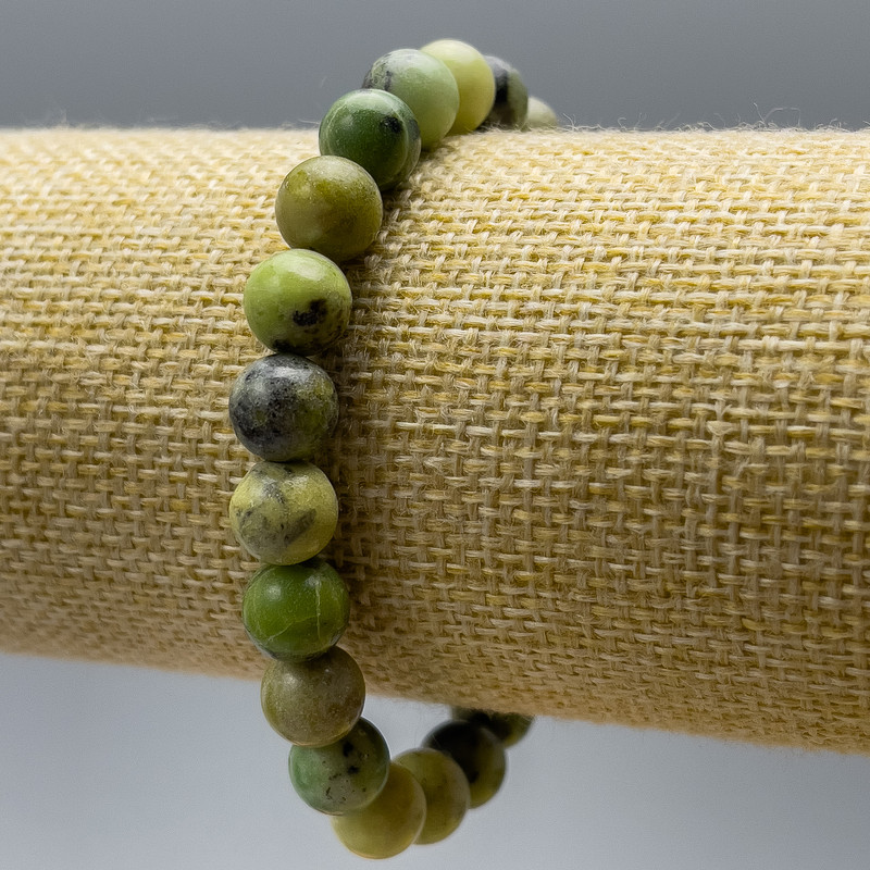 Bracelet Australian Jadeite (artificial acrylic) smooth beads, diameter 8.5mm ±, length 18cm (stretch)