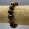 Tiger’s Eye Bracelet with Smooth Beads, 12mm diameter, 18cm stretch length