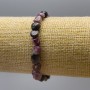 Tourmaline Bracelet natural stone tumbled, diameter 5×7 mm ±, length 18 cm (stretch)