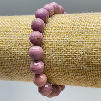 Phosphosiderite Bracelet (synthetic) faceted bead, diameter 10mm ±, length 18cm (stretch)