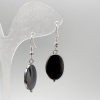 Hematite Oval Earrings, diameter 13x18mm, length 40mm