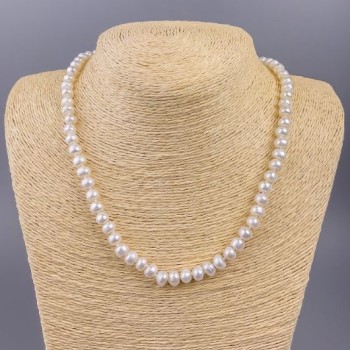 Freshwater Pearl Necklace d 7x5mm+-, length 47 cm