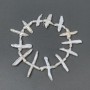 Baroque Pearls "Cross" with a "gasoline" hue d 40x25mm± (per piece)