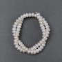 Freshwater oval pearls on a thread, 8x5 mm ±, length 37 cm ±