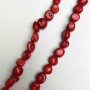 Natural coral oval on thread, diameter 11-13×11-12mm, length 40cm