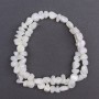 Mother-of-P pearl faceted beads, 8×6 mm diameter, 41 cm length on thread