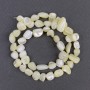 Mother-of-P pearl, ogive-cut beads 8x6mm, on thread, 41cm length