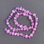 Lavender-toned Nacre Beads, faceted drop, 8x6mm, ±16x? length 41cm on thread
