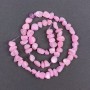 Beads, Pink Mother-of-Pewter? Wait careful: mother-of-pearl is nacre. In English: Pink mother-of-pearl faceted beads, diameter 8x6mm ±, length 41cm ± on thread