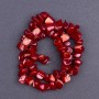 Red-Toned Mother-of-Pearl Beads, faceted rondelle, 8x6mm, +/- 41cm length, on beading thread