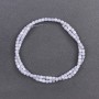 Gray Pearlized Faceted Cylindrical Beads, diameter 3.5 mm, length 40 cm, on Mono Thread
