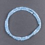 Toned Blue Pearl Beads Cylindrical, diameter 3.5x3.5mm, length 40cm, on nylon thread