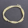 Colored Yellow Mother-of-P pearl Beads 4x2mm Disc, 40cm string on thread