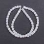 Mother-of-Pearl Barilo Beads, 6×6mm diameter, 40cm length on fishing line
