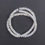 Mother-of-P pearl Beads, smooth rondelle, 6x4 mm diameter, 40 cm length on thread