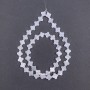 Mother-of-Pearl Clover Beads, 8x2.5 mm, 39 in (±) on fishing line