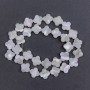 Mother-of-Pearl Clover Beads, diameter 10x2.5 mm, 39 in., on thread