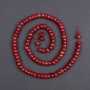 Natural coral disc beads, diameter 6x4mm, length 40cm on thread