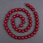 Natural coral smooth bead, diameter 9mm±, length 40cm± on thread