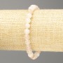 Bracelet Selenite (artificial acrylic) smooth beads, diameter 6.5mm±, length 18cm (stretch)