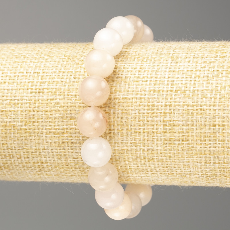 Bracelet Celestite (artificial acrylic) smooth bead, diameter 10.5mm ±, length 18cm (stretch)