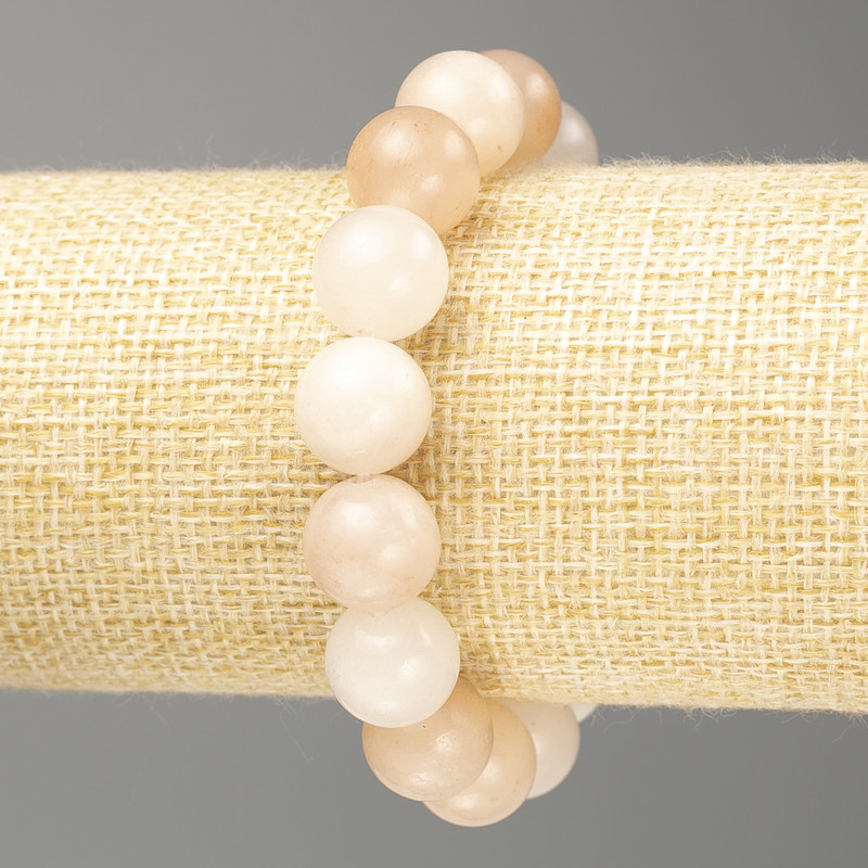 Bracelet Serpentine (artificial acrylic) smooth bead, diameter 12.5mm±, length 18cm (stretch)