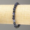 Sodalite Bracelet Natural Stone Bead Smooth Round 6mm diameter, 18cm length (stretch)