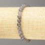 Bracelet Labradorite natural stone smooth bead, diameter 6mm+-, length 18cm (stretch)