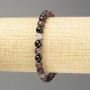 Tourmaline Bracelet Natural Stone Smooth Bead, diameter 6.5mm±, length 18cm (elastic)