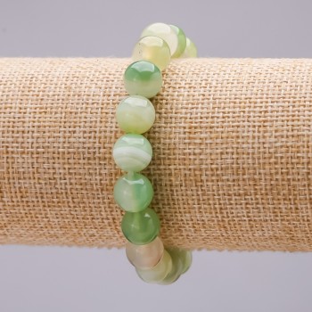 Agate Bead Elastic Bracelet 10mm Smooth Ball