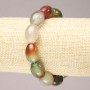 Elastic bracelet with natural stones Brazilian Agate smooth oval, diameter 16×12mm+
