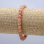 Elastic bracelet with natural selenite smooth bead, 6mm diameter, 18cm circumference +